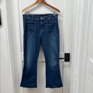 Mother The Patch Slacker Crop Jeans In Faster Wash Size 32